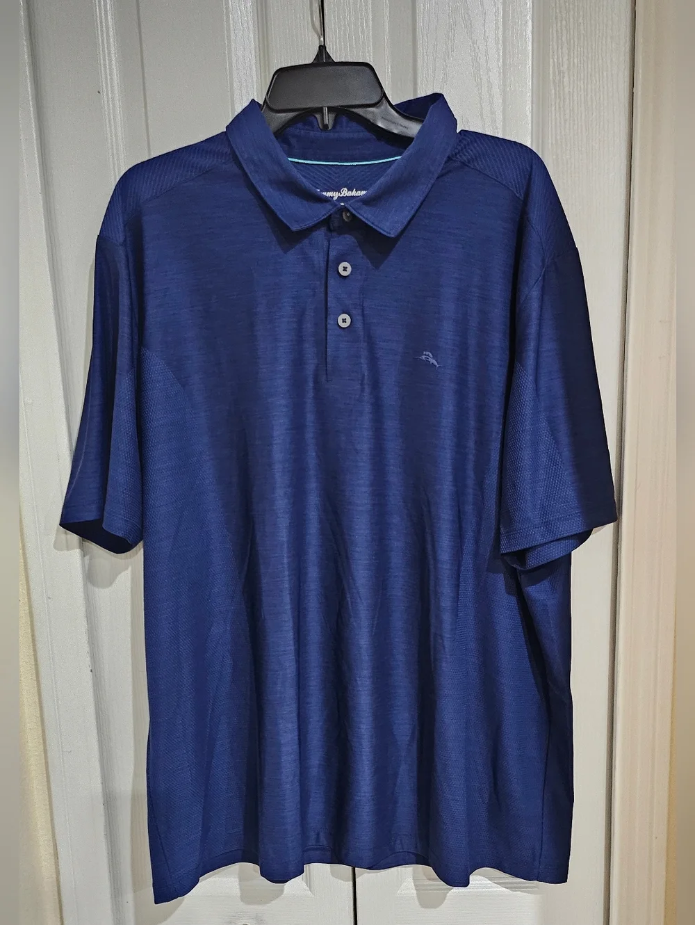 Tommy Bahama IslandZone Polo Shirt Men XXL Blue Performance Short Sleeve Golf.